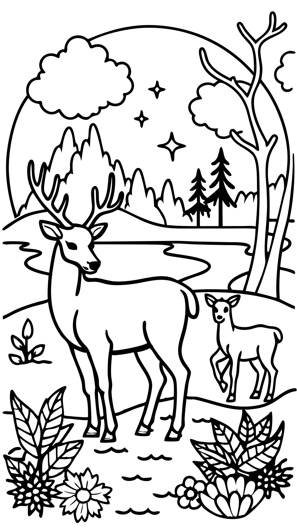 free deer coloring pages